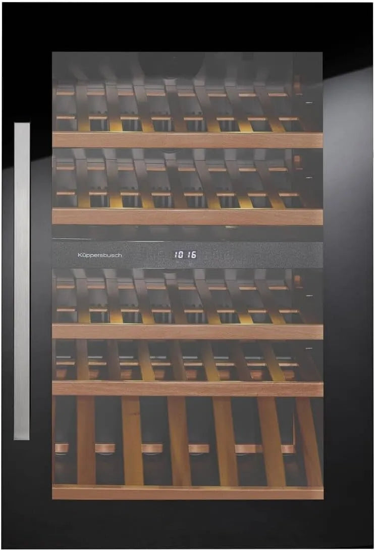 Küppersbusch, Køle-/fryseskabe, FWK 2800.0 S1 K- Series 8 build- in vin klimaskab Sort / Rustfrit stål, Sort / sølv, 87, 8 cm