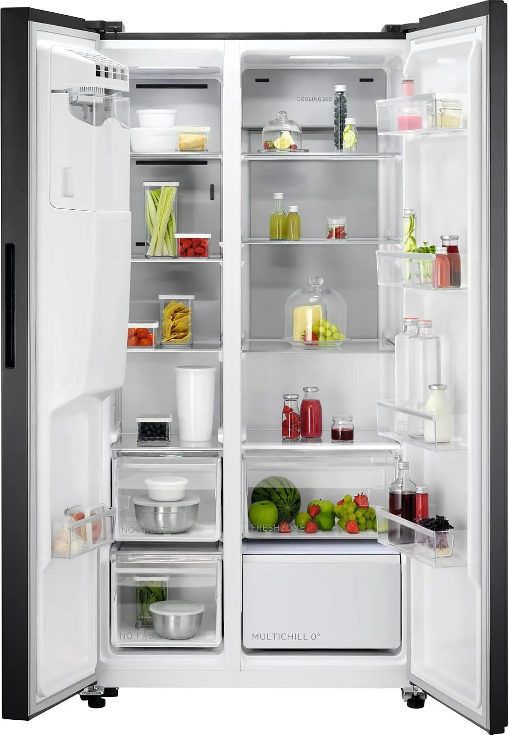 AEG ORX9V351DB, Køle-/fryseskabe, 9000 MultiChill 0 ° / Side af Side Køleskab / 1770 mm / 572 L / NoFrost Sort VCM, Sort, 1770 mm, 572 L, 9V