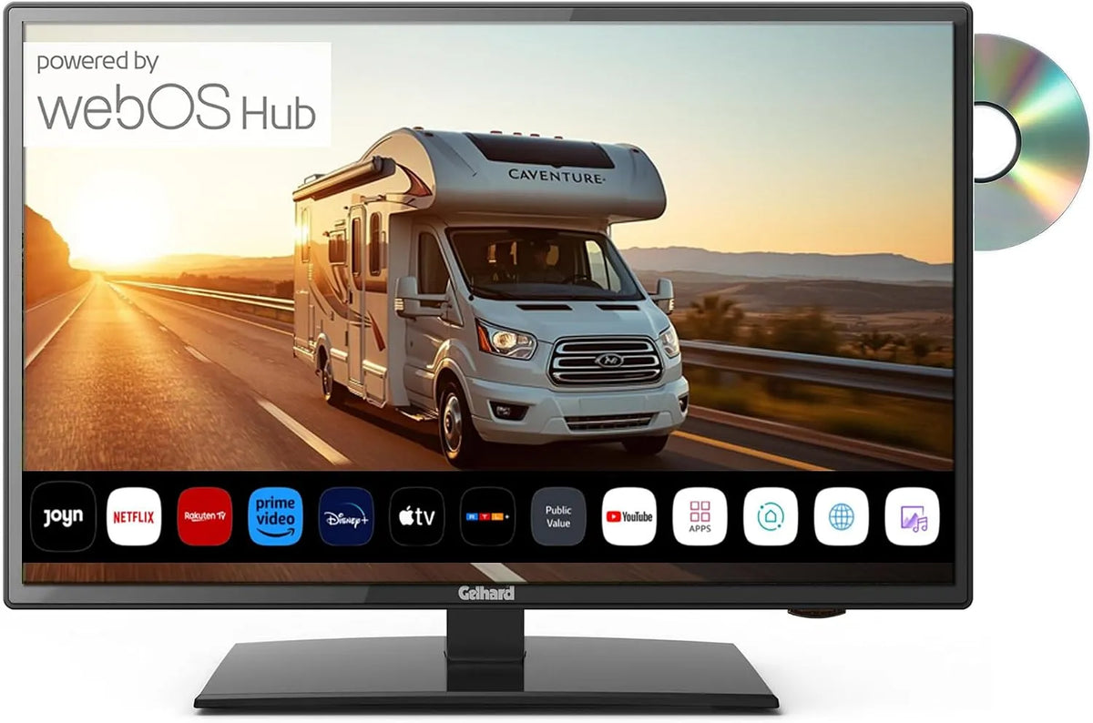 Gelhard DVB-S2/C/T2 GTV1956, TV'er, GMV1956 FullHD SmartTV 19 '/ 48 cm & DVD og Bluetooth DVB- S2 / C / T2 (kabel /, Sort, 2 G, 1956 G, FullHD