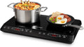 COOKTRON 3-Stunden-Timer, Kogeplader, induktion hob 2 plader Mobile, 3500W dobbelt induktion hotplate med 6, Sort, 3500W